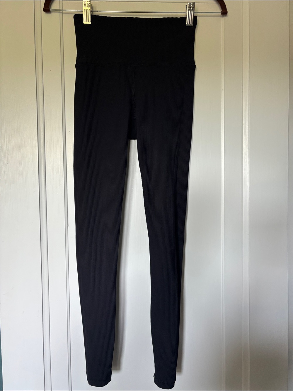 Athleta Black Ribbed High-Waist Leggings